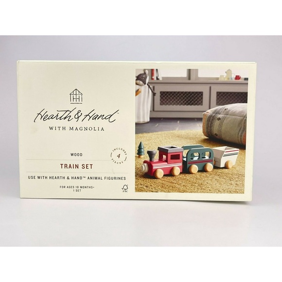 Hearth & Hand Toys Wooden Train Set Poshmark